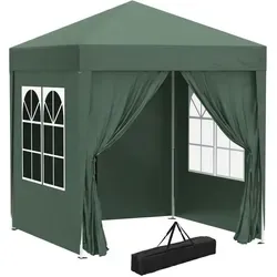 Outsunny Faltpavillon 2x2m - Stabil und schnell aufbaubar - Pavillon für alle Anlässe, schnell in weniger als einer Minute auf- und abbaubar. Hochwertiger Stahlrahmen für hohe Stabilität, ideal für Familienfeiern, Camping und mehr.
