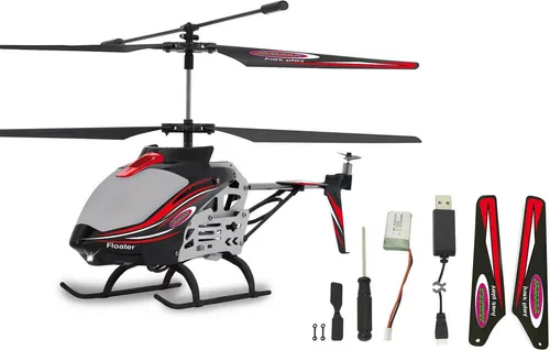 JAMARA 410145 Floater Heli - 2,4GHz 3,5 Kanal mit automatischer Höhenregulierung - RC-Modelle mit automatischer Höhenregulierung und Start- und Lande-Assistent für einfaches Fliegen, ideal für Anfänger und Profis.