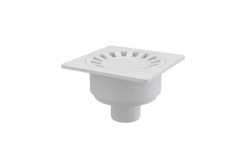 AlcaPlast Duschablauf AlcaPlast APV Bodenablauf Duschablauf, Siphon DN50, mit Kunststoffrost ø130mm weiß