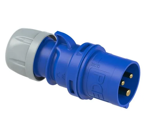 PCE CEE Steckdose Starkstrom Eibausteckdose PCE Stecker 3P 16A IP44 Elektro-Kabel, Stecker 3P 16A IP44