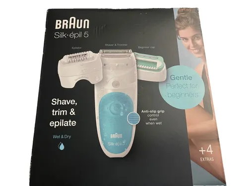 Braun Silk-épil 5-610 Epilierer für Einsteigerinnen - Epilierer für Frauen mit 28 Micro-Grip-Pinzetten, ideal für sanfte Haarentfernung und langanhaltend glatte Haut. Inklusive Rasieraufsatz und Hochfrequenz-Massage für weniger Schmerzen.