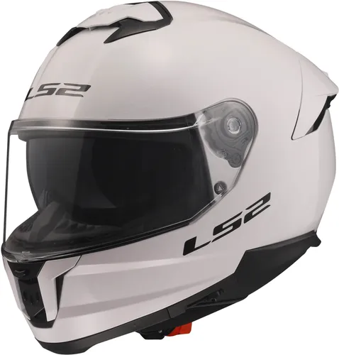 LS2 FF808 Stream II Solid Integralhelm - Weiß - XXL - Motorradhelm für Urban-Touring mit elegantem Design, kratzfestem Visier und vorbereiteter Sonnenblende. Ideal für Stadt- und Landstraßen, bietet Sicherheit und Komfort durch hypoallergene Materialien und hervorragende Belüftung.