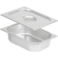 Gn Behälter 1/2 Mit Deckel, Höhe 100 Mm, Edelstahl Wärmebehälter, Geeignet Für Chafing Dish - Mahlzeit