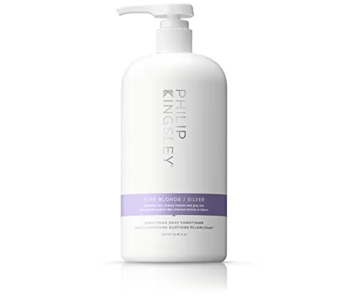 Philip Kingsley Pure Blonde/Silver Daily Conditioner 1000 ml - Haarspülung für blonde und silberne Haare, pflegt intensiv und neutralisiert unerwünschte Gelbtöne für strahlenden Glanz.
