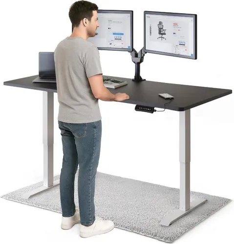 DESKSPACE Pro Elektrisch Höhenverstellbarer Schreibtisch mit Tischplatte 160 x 80 cm