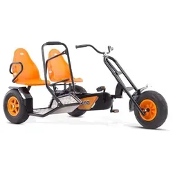BERG Zweisitzer Pedal-Gokart - Duo Chopper, Abnehmbarer Beifahrersitz für Kinder und Erwachsene - Tretfahrzeuge für Kinder, ideal für gemeinsame Fahrten mit einem Beifahrer, bis 100 kg belastbar.