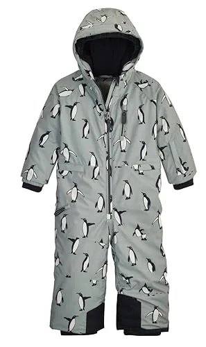 first instinct by killtec Kinder Skioverall - Wasserdichter Schneeanzug mit Kapuze - Baby-Schneekleidung, 10.000 mm Wassersäule, verschweißte Nähte und niedlicher Allover Print für optimalen Schutz und Style im Schnee.