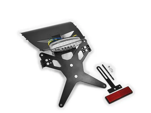 ZIEGER Kennzeichenhalter X-Line für Honda CBR 1000 RR (BJ 2008-09) - Hochwertiger Kennzeichenhalter für Honda CBR 1000 RR, schwarz pulverbeschichtet, mit verstellbarem Neigungswinkel und optimaler Passform. Keine TÜV-Eintragung erforderlich, ABE-frei.