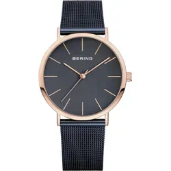 Bering Quarzuhr 13436-367 - Elegante Armbanduhr mit ultra slim Design, blauem Meshband und 3 ATM wasserdicht. Ideal für stilvolle Anlässe und den täglichen Gebrauch.