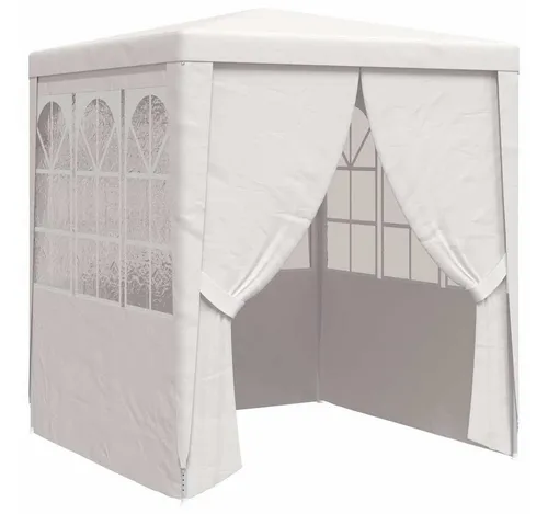 furnicato Partyzelt Profi mit Seitenwänden 2x2m Weiß - Das furnicato Partyzelt ist ideal für Ihre Outdoor-Events. Mit UV- und wasserbeständigem Material sowie einem stabilen Stahlrahmen bietet es sicheren Schutz und einfachen Zugang durch eine Reißverschlusstür. Perfekt für Feiern!