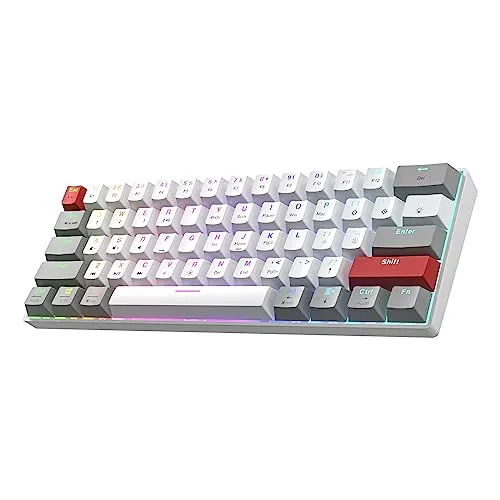 Newmen GM610Pro Mechanische Kabellose TKL Gaming Tastatur - Tri-Mode Gaming-Tastatur mit RGB-Hintergrundbeleuchtung, unterstützt USB-C, 2.4GHz und Bluetooth, ideal für Windows und Mac. Hotswap-fähig für individuelle Anpassungen.