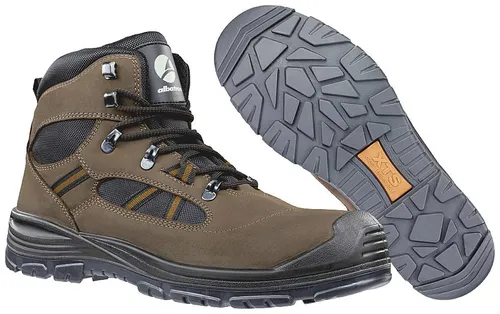 Albatros Sicherheitsschuhe Timber Mid S3, Herren Stiefel aus Echtleder, Gr. 44 - Arbeits- & Schutzkleidung, atmungsaktiv und schmutz- sowie wasserabweisend mit Stahlkappe und metallfreiem Durchtrittschutz für maximale Sicherheit.