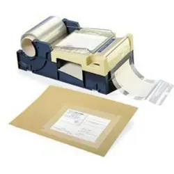 Produktbild Abrollgerät mit Messer für Adressenschutzfilm 130-150mm blau/weiß