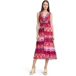Cartoon Damen Midikleid ohne Arm 42, Rosé/Lilac - Freizeitkleider für Damen, figurnahes Design mit elegantem Wasserfall-Ausschnitt für einen femininen Look.