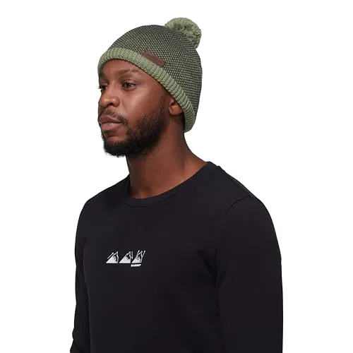 Mammut Schal Snow Beanie MARSH-BLACK - Modeschals für Ski- und Winteroutfits, warm und stylish dank wärmendem Futter aus Recyclingpolyester und schickem Bommeldesign.