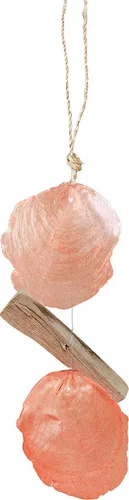 Maritime Hängedeko aus Muschelscheiben und Holz