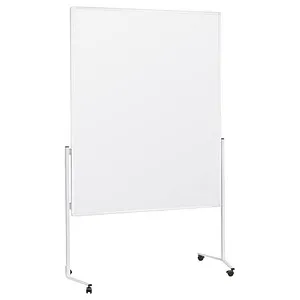 Magnetoplan 2111100 Moderationstafel Karton weiß - Diverse M - Doppelseitige Moderationstafel mit mobilem Design und 4 feststellbaren Rollen, ideal für flexible Präsentationen und Workshops.