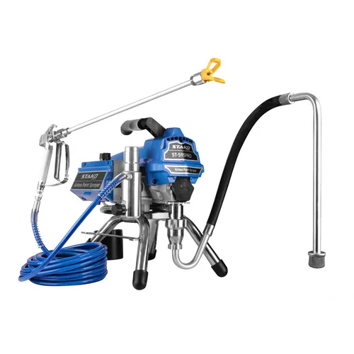 Airless Farbspritzgerät STAKO 2800W - 3l/min Leistung - Farbsprühsystem für präzise Spritzlackierungen. Ideal für Innen- und Außenanwendungen, Möbel und Wände. Mit Direkt-Siphon und Materialflusskontrolle für optimale Ergebnisse.