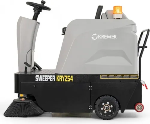 DeTec Aufsitz-Kehrmaschine KRYZS4 48V - Kehrmaschine mit 700-Watt-Motor und 48V Akkus für bis zu 2,5 Stunden ununterbrochene Reinigung, ideal für große Flächen mit 6.380 m²/h Reinigungsleistung.