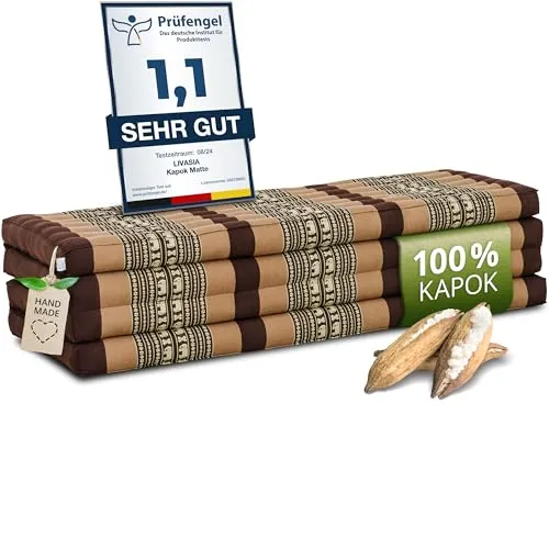 Klappmatratze Faltmatratze 140 cm in braun von livasia