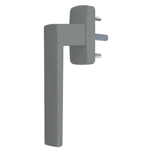 Aluminium Fenstergriff Quadrat, Farbe:Dunkelsilber F9, Stiftlänge:35mm