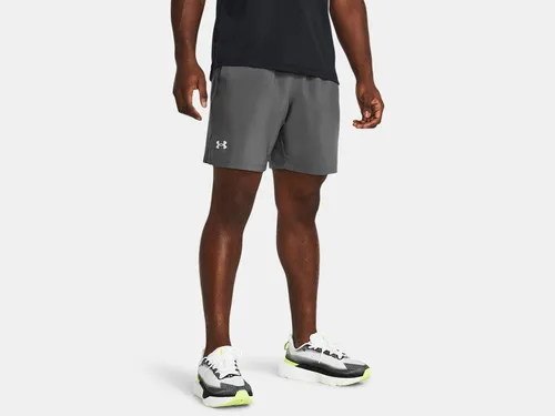 Under Armour Launch 7'' Unlined Shorts castlerock - Leichte Herren Laufshorts - Herren Outdoor Shorts & 3/4 Hosen, atmungsaktiv und schnelltrocknend für optimalen Tragekomfort beim Laufen.