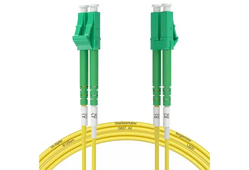 HB-DIGITAL Glasfaser Duplex Patchkabel 3m LC/APC-LC/APC Glasfaserkabel, (300 cm), LSZH-Mantel