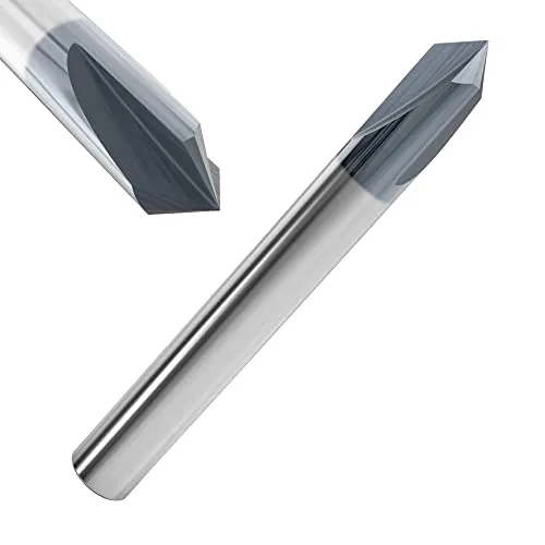 Corintian VHM Fasenfräser mit AlTiN Beschichtung, Ø 3-12mm, 60-120° Winkel, 3 Schneiden, High Performance Cutting HPC geeignet (4mm, 120° Winkel)