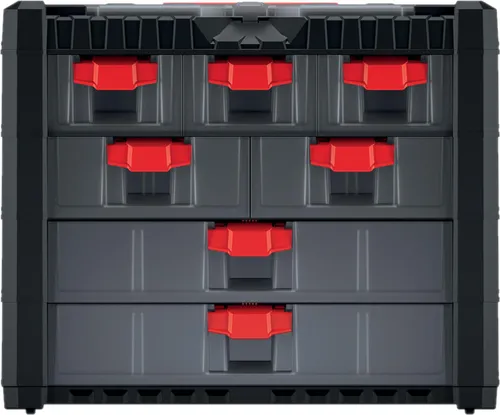 Kistenberg Werkzeugkoffer mit 40 Schubladen - Organizer für Werkzeug, Modell KMC401 aus robustem Kunststoff, ideal für eine ordentliche Werkstatt und schnellen Zugriff auf Ihre Werkzeuge.