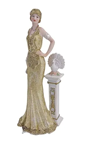 abc HOME | Dekofigur Dame | 1920er Stil | 22 cm H