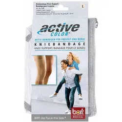 Bort Activecolor Kniebandage large haut - Bandage für effektive Unterstützung des Knies, ideal für Sport und Alltag, erhältlich in Hautfarbe für unauffälligen Tragekomfort.
