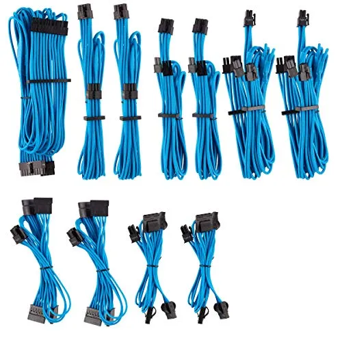 Corsair Premium Sleeved Netzteil Pro-Kabel-Set Typ4 Blau von Corsair