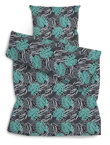 Amilian Bettwäsche 2-teilig, 100% Baumwolle, 135x200cm von Amilian