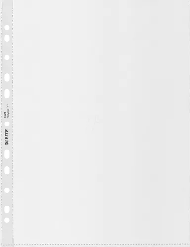 LEITZ 40210003 - Prospekthüllen, A4, Universal, Recycle, 25 Stück