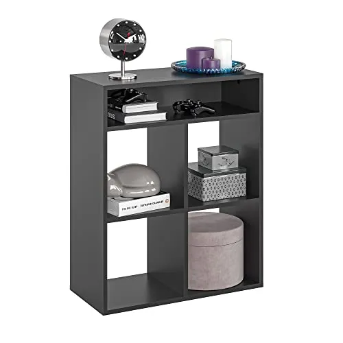 KOMTO Regal Schwarz – Flexibles Bücherregal für jeden Raum in schwarz von KOMTO