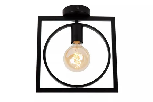 Licht-Erlebnisse Deckenleuchte ANEVA, ohne Leuchtmittel, Metall E27 Schwarz Retro Design Deckenleuchte