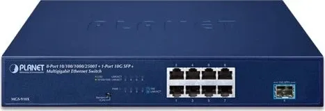 Planet 8-Port Multigigabit Switch MGS-910X in blau von Planet