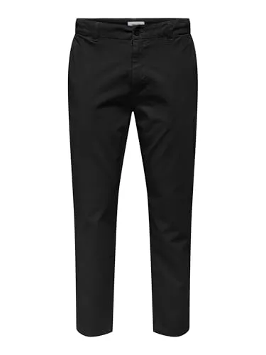 ONLY & SONS ONSFREE Herren Hose - Wanderhose mit Reißverschluss, normal geschnitten aus 93% Baumwolle und 7% Elasthan für optimalen Tragekomfort bei Outdoor-Aktivitäten.