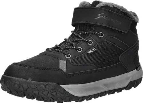 Sneakers Kinder-Jungen-Stiefelette gefüttert Schwarz, Farbe:schwarz, EU Größe:35