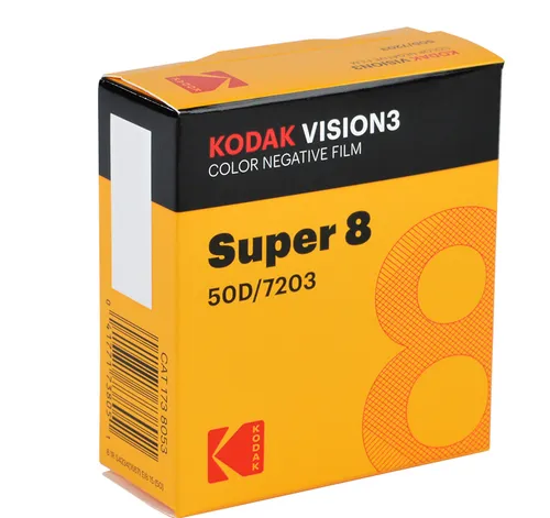 KODAK Vision3 Super 8 mm Farbe Negativ-Film 50D 7203 - Fotofilme, 15,2 m langer Film mit feiner Papierstruktur für hochwertige Bildqualität und lebendige Farben.