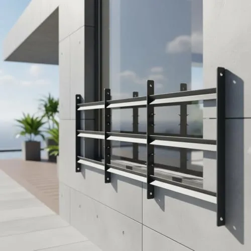 Mucola Fenstergitter aus verzinktem Stahl - Einbruchschutz für Fenster - Fenstersicherungen mit robustem, verstellbarem Stahlgitter für optimalen Einbruchschutz. Einfache Montage und elegantes Design für Ihr Zuhause.
