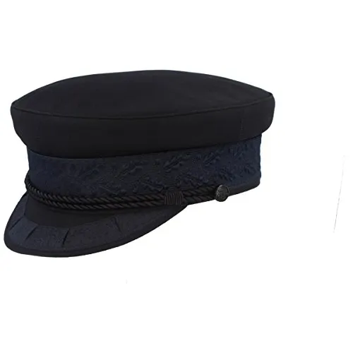 Hanseatische Prinz Heinrich Mütze Popeline (61, blau) - Kostüm-Kopfbedeckungen, stilvolle Mütze aus hochwertiger Popeline für ein authentisches hanseatisches Outfit.