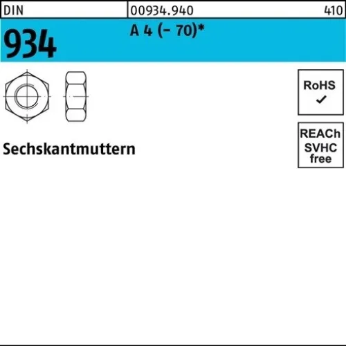 Produktbild 100er PACK(Stk) 000934940009050000 Sechskantmutter DIN 934 M 5 A 4 (- 70)