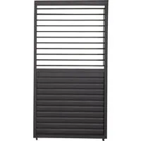 Verstellbare Lamellenwand Mirador 123 cm für 4 m Wand Anthrazit - Terrassenüberdachungen mit zusätzlicher Flexibilität: Die verstellbare Lamellenwand in Anthrazit ermöglicht eine optimale Steuerung von Licht und Belüftung, ideal für Ihre Pergola.