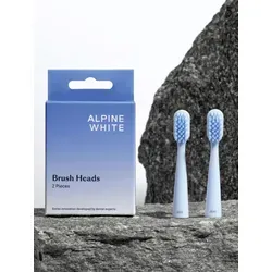 ALPINE WHITE Ersatzschallzahnbürstenköpfe ALPINE WHITE Brush Heads im praktischen 2er-Pack Blau One Size - Blau