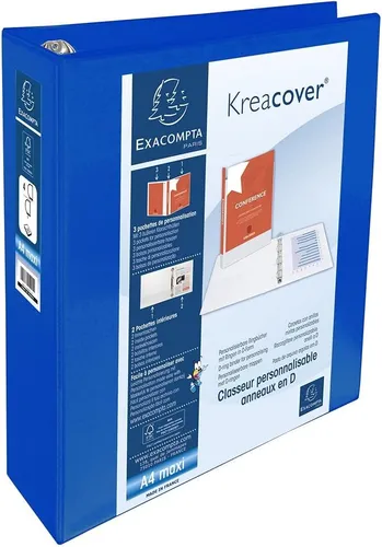 EXACOMPTA Präsentations Ringbuch A4 Maxi blau 4D Ring Mechanik