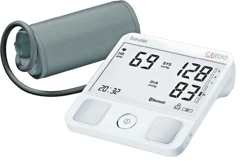 BM 93 Oberarm Blutdruckmessgerät – Bluetooth & EKG - Blutdruckmessgerät für den Oberarm mit vollautomatischer Messung und integrierter EKG-Erkennung, ideal für präzise Gesundheitsüberwachung.
