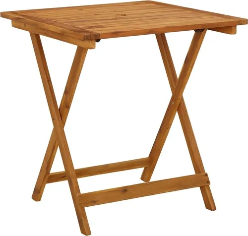 The Living Store Klappbarer Gartentisch 70 x 70 x 75 cm Massivholz Akazie
