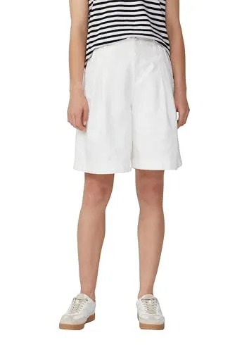 s.Oliver Denim-Bermuda mit Bundfalten in Weiß von s.Oliver