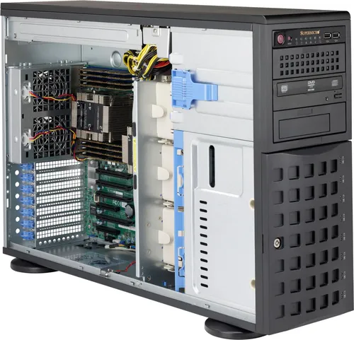 Supermicro SC745 BAC-R1K23B - Leistungsstarker 4U Tower - Sonstige Komponenten mit Hot-Swap-Funktion und 1200 Watt Leistung für hohe Verfügbarkeit und einfache Wartung.